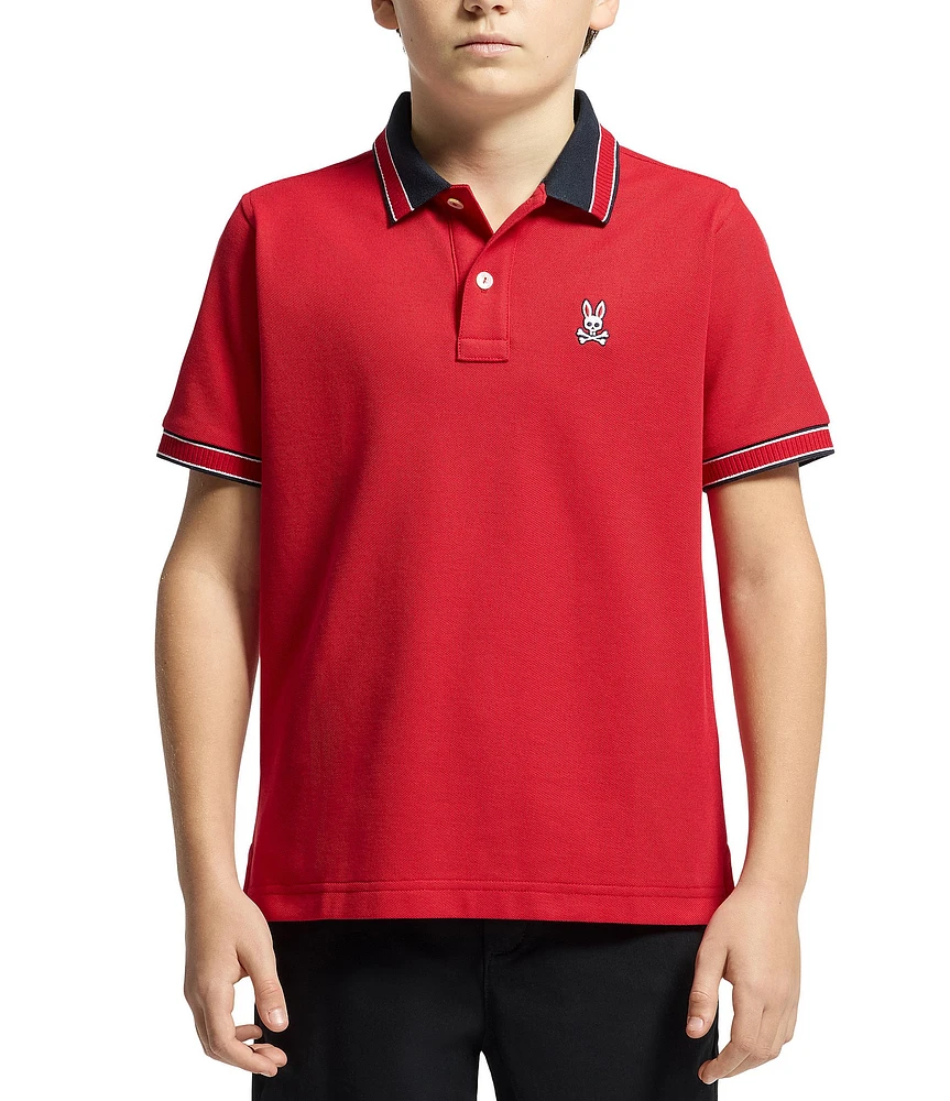 Psycho Bunny Big Boys 7-20 Short-Sleeve Foxton Pique Polo Shirt