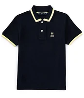 Psycho Bunny Big Boys 7-20 Short Sleeve Kingsbury Pique Polo Shirt