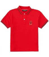 Psycho Bunny Big Boys 7-20 Short-Sleeve Pierce Pique Polo Shirt