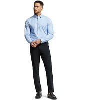 Psycho Bunny Brook Classic Fit Spread Collar Striped Stretch Knit Dress Shirt