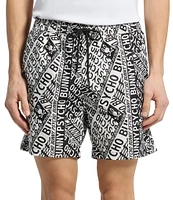 Psycho Bunny Capri 5 3/4#double; Inseam Swim Trunks