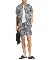 Psycho Bunny Capri 5 3/4#double; Inseam Swim Trunks