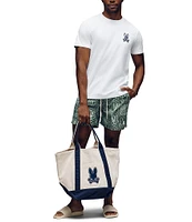 Psycho Bunny Chuck Allover Bunny Pattern 5 3/4#double; Inseam Swim Trunks