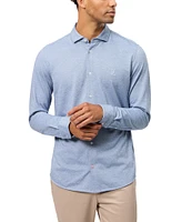 Psycho Bunny Dalton Melange Knit Long Sleeve Woven Shirt