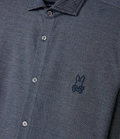 Psycho Bunny Elton Jacquard Long Sleeve Woven Shirt