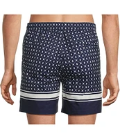 Psycho Bunny Hunter Allover Bunny Pattern 5 3/4#double; Inseam Swim Trunks
