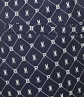 Psycho Bunny Hunter Allover Bunny Pattern 5 3/4#double; Inseam Swim Trunks