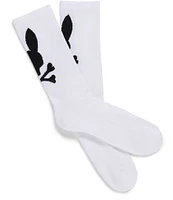 Psycho Bunny Intarsia-Knit Bunny-Pattern Sports Socks 3-Pack