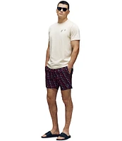 Psycho Bunny Ken Printed Pattern 5 3/4#double; Inseam Swim Trunks