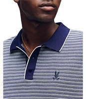 Psycho Bunny Kenny Stripe Knit Short Sleeve Polo Shirt