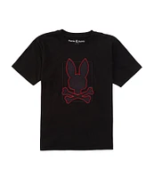 Psycho Bunny Little Boys 2T-6 Short-Sleeve Pierce Embroidered-Bunny Graphic T-Shirt