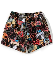 Psycho Bunny Little/Big Boys Marco Mixed-Media Swim Trunks