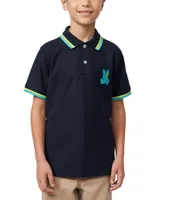 Psycho Bunny Little/Big Boys 5-20 Short Sleeve Apple Valley Pique Polo Shirt