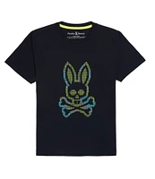 Psycho Bunny Little/Big Boys 5-20 Short Sleeve Apple Valley Sweater-Stitch T-Shirt