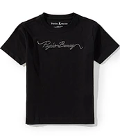 Psycho Bunny Little/Big Boys 5-20 Short-Sleeve Cyrus Rope-Style Embroidered-Wordmark Logo T-Shirt