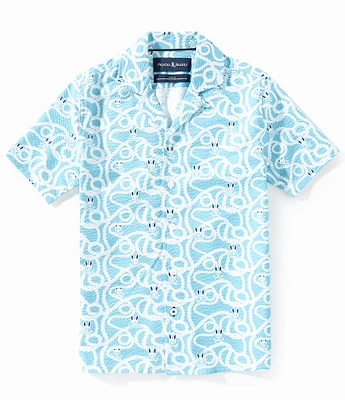 Psycho Bunny Little/Big Boys 5-20 Short-Sleeve Cyrus Woven Seersucker Shirt