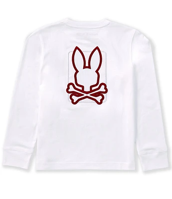 Psycho Bunny Little/Big Boys 7-20 Long Sleeve Pierce Embroidered-Back Graphic T-Shirt