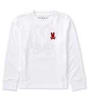 Psycho Bunny Little/Big Boys 7-20 Long Sleeve Pierce Embroidered-Back Graphic T-Shirt