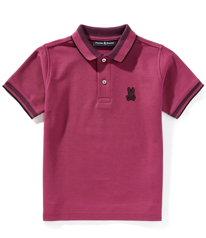 Psycho Bunny Little/Big Boys 7-20 Park City Short Sleeve Interlock Polo Shirt