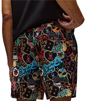 Psycho Bunny Marco Printed Pattern 5 3/4#double; Inseam Swim Trunks