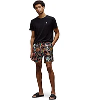 Psycho Bunny Marco Printed Pattern 5 3/4#double; Inseam Swim Trunks