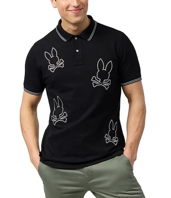 Psycho Bunny Milton Pique Short Sleeve Polo Shirt