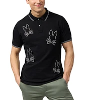 Psycho Bunny Milton Pique Short Sleeve Polo Shirt