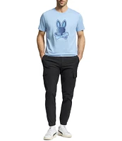 Psycho Bunny New Castle Graphic Short Sleeve Large Embroidered Logo T-Shirt