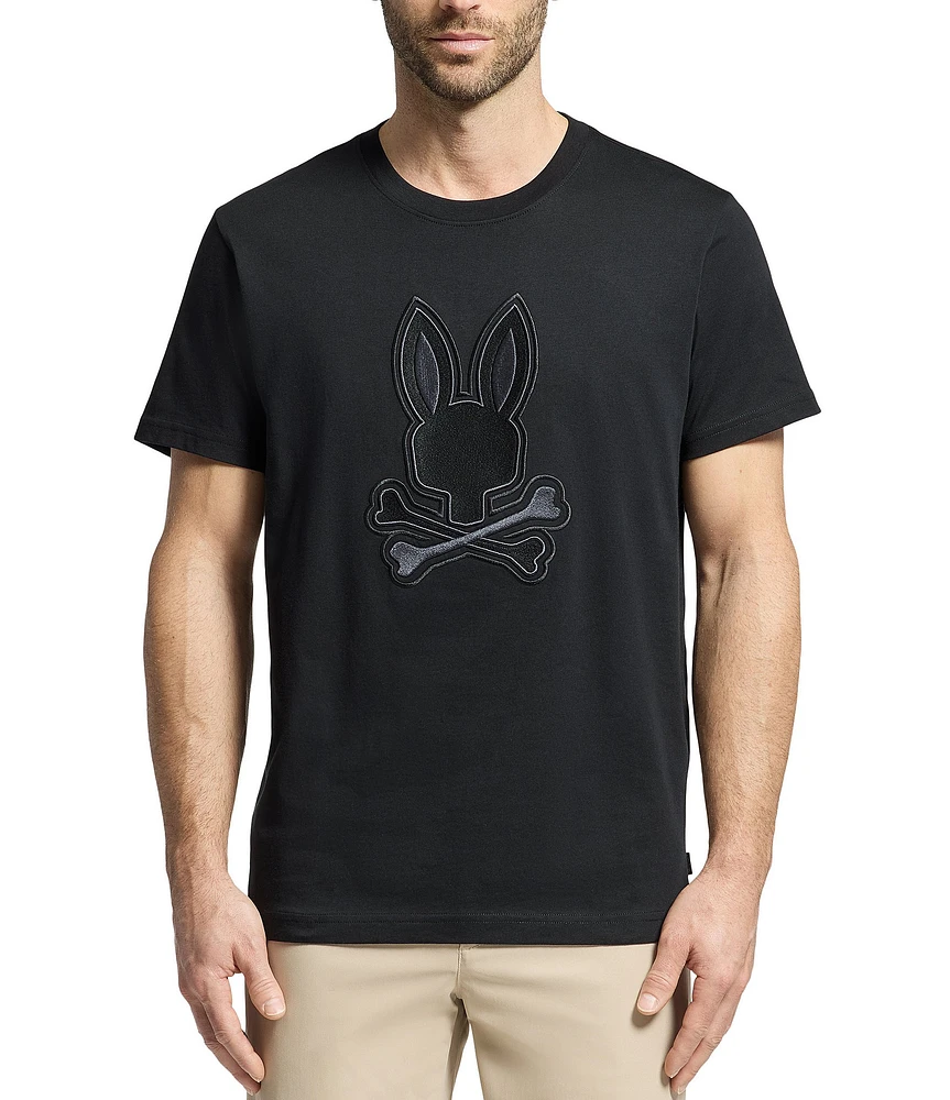 Psycho Bunny New Castle Graphic Short Sleeve Large Embroidered Logo T-Shirt