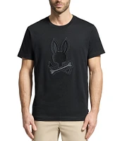Psycho Bunny New Castle Graphic Short Sleeve Large Embroidered Logo T-Shirt