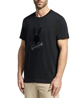 Psycho Bunny New Castle Graphic Short Sleeve Large Embroidered Logo T-Shirt