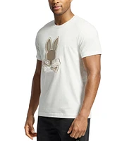 Psycho Bunny New Castle Graphic Short Sleeve Large Embroidered Logo T-Shirt