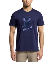 Psycho Bunny New Castle Graphic Short Sleeve Large Embroidered Logo T-Shirt