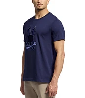Psycho Bunny New Castle Graphic Short Sleeve Large Embroidered Logo T-Shirt