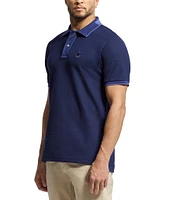 Psycho Bunny New Castle Pique Short Sleeve Contrast Collar Polo Shirt
