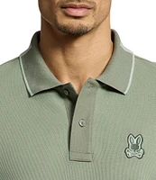 Psycho Bunny New Castle Pique Short Sleeve Contrast Collar Polo Shirt
