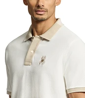 Psycho Bunny New Castle Pique Short Sleeve Contrast Collar Polo Shirt