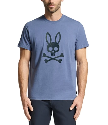 Psycho Bunny Payson Leather Logo Short Sleeve T-Shirt