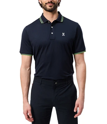 Psycho Bunny Performance Stretch Desoto Pique Short Sleeve Polo Shirt