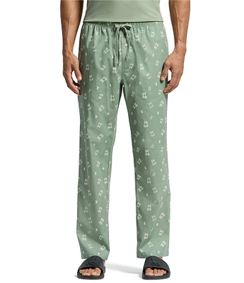 Psycho Bunny Printed Woven Poplin Pajama Pants