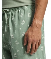 Psycho Bunny Printed Woven Poplin Pajama Pants
