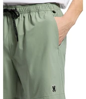 Psycho Bunny Samos Hydro Chromic 5 3/4#double; Inseam Printed Swim Trunks