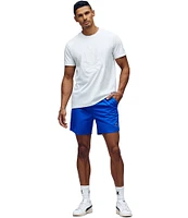 Psycho Bunny Samos Hydro Chromic 5 3/4#double; Inseam Printed Swim Trunks