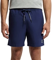 Psycho Bunny Samos Hydro Chromic 5 3/4#double; Inseam Printed Swim Trunks