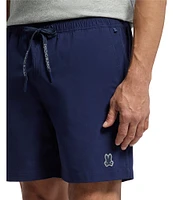 Psycho Bunny Samos Hydro Chromic 5 3/4#double; Inseam Printed Swim Trunks