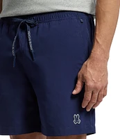 Psycho Bunny Samos Hydro Chromic 5 3/4#double; Inseam Printed Swim Trunks