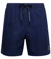 Psycho Bunny Samos Hydro Chromic 5 3/4#double; Inseam Printed Swim Trunks