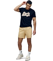 Psycho Bunny Samos Hydro Chromic 5 3/4#double; Inseam Printed Swim Trunks