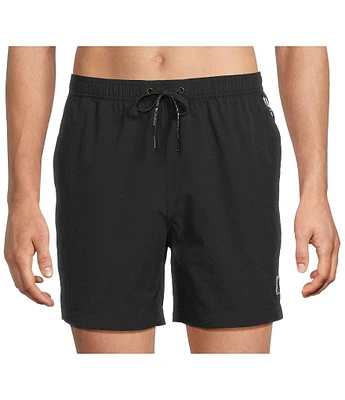 Psycho Bunny Samos Hydro Chromic 5 3/4#double; Inseam Printed Swim Trunks