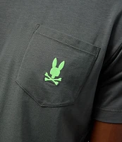 Psycho Bunny Short Sleeve Jersey Pocket Embroidered Bunny Lounge T-Shirt